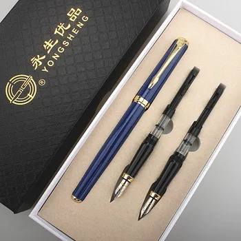 3 V 1 Yongsheng Kovové Plniace Pero Ohnuté 1.0 mm / Pokutu 0,5 MM Nib Krásne Roller guličkové pero, Vynikajúce Písanie Perom Darčekovej krabičke
