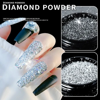 Na Nechty, Glitter Jemný Prach Pigmentový Gél Poľský Diamond Reflexné Robustný Vločky Nail Art Dekorácie Manikúru, Make-Up Príslušenstvo